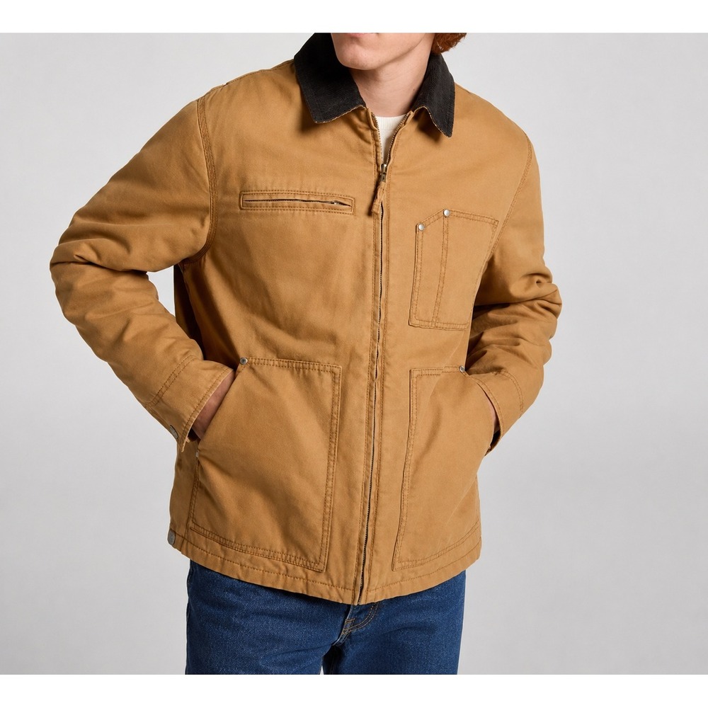 ALPINE DESIGN Zip Canvas Jacket Mens XL Roasted Caramel Barn Jacket Rugged